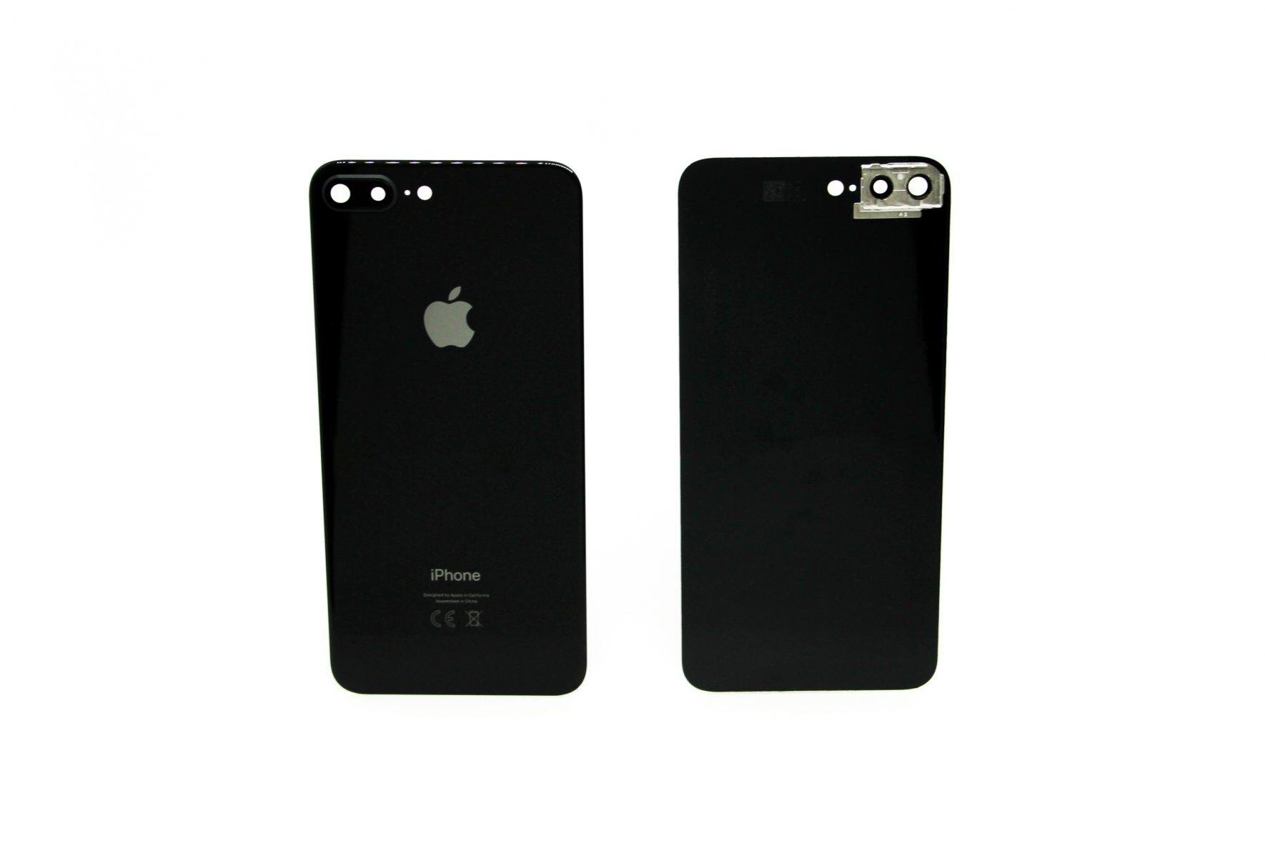 Задняя крышка для iPhone 8 Plus со стеклом камеры (серая)