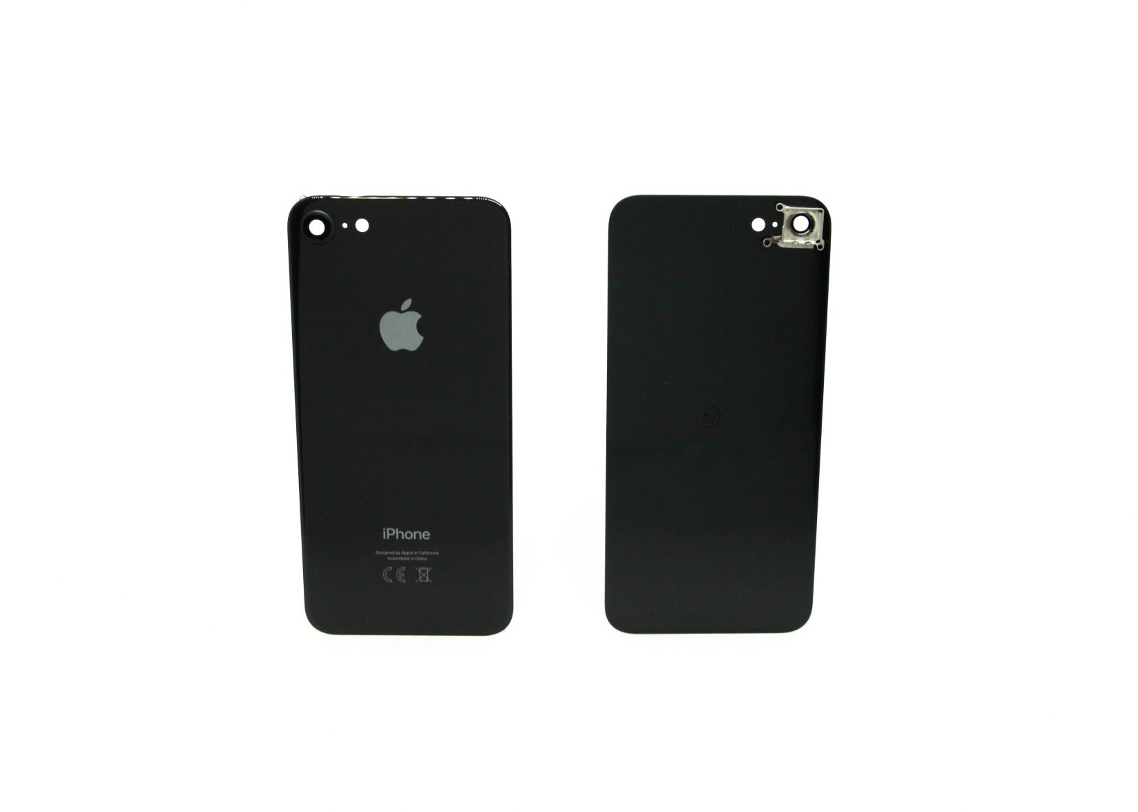 Задняя крышка для iPhone 8 со стеклом камеры (чёрная)