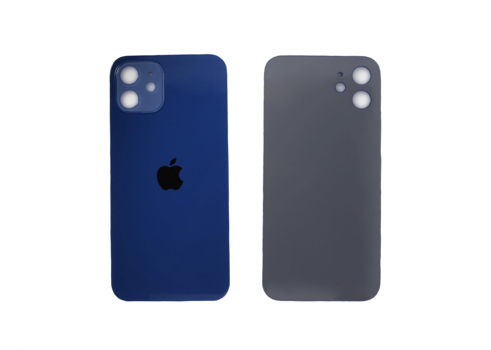 Задняя крышка для iPhone 12 mini (синий) без стекла камеры класс AAA