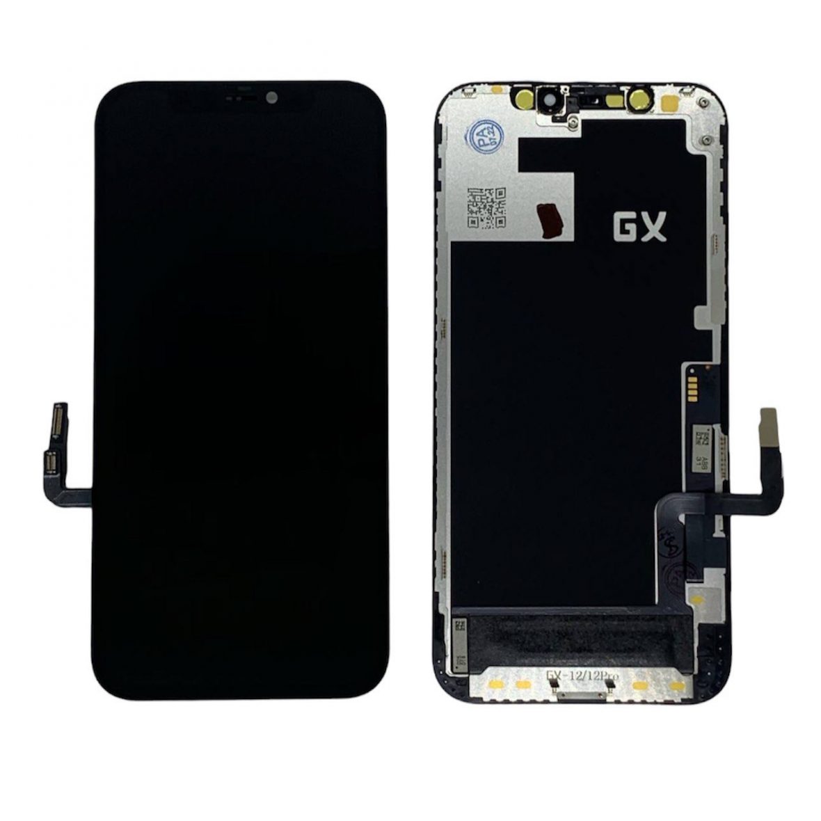 Дисплей для iPhone 12 /12 pro + тачскрин чёрный с рамкой (copy OLED)